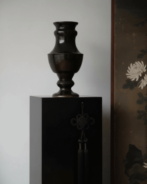 Brun Foncé Ceramic Vase