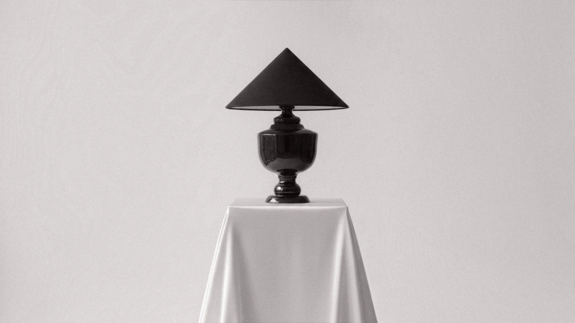Encre Noire ceramic table lamp with a dark glaze and shade