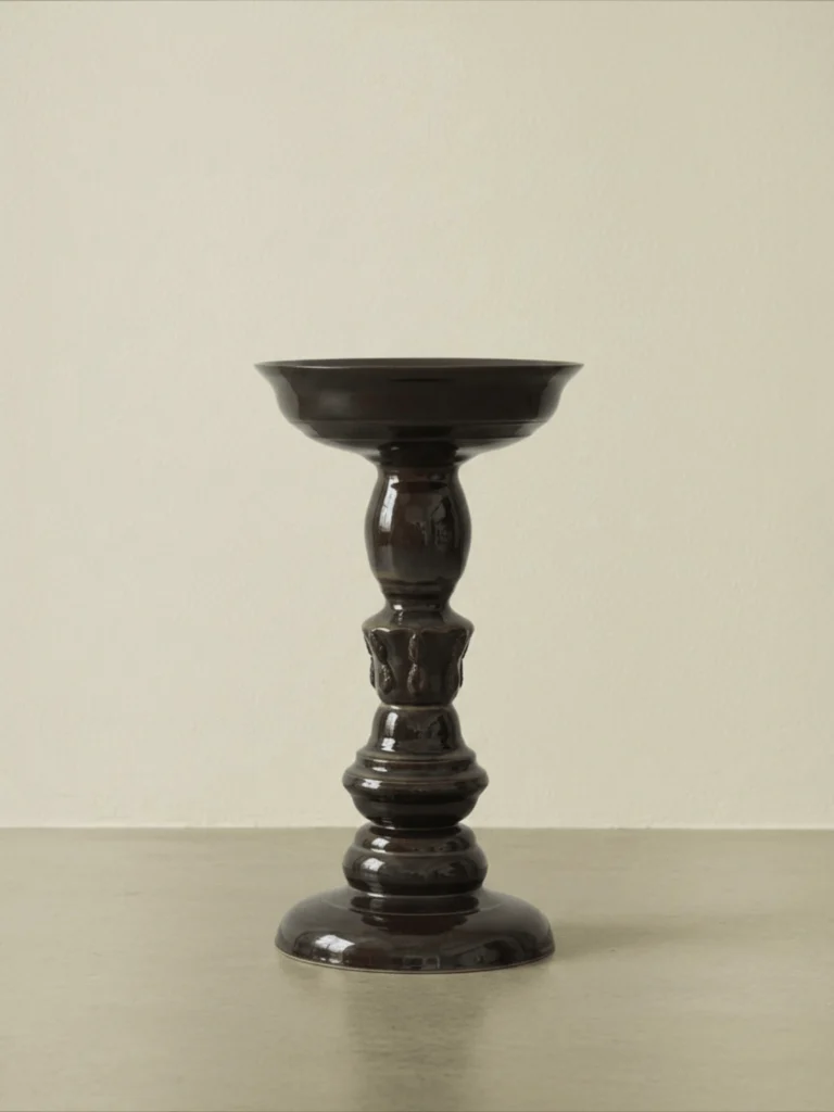 Table Prune, sculptural glazed ceramic side table by Gazar Studio